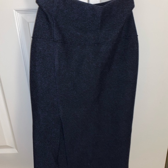 Zara knit navy midi skirt size small - Picture 2 of 3